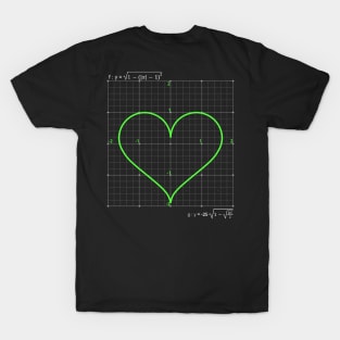 Cartesian plane with heart chart T-Shirt